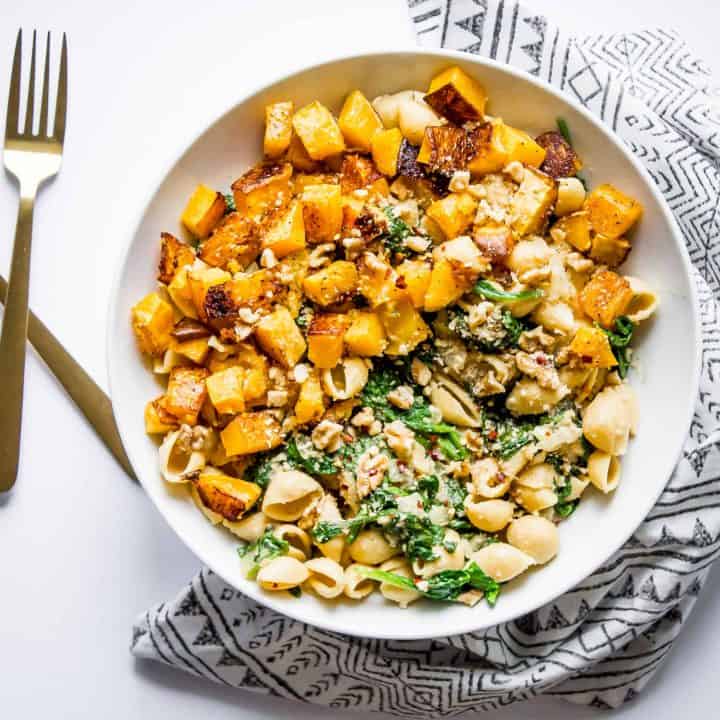 Butternut Squash + Spinach Pasta
