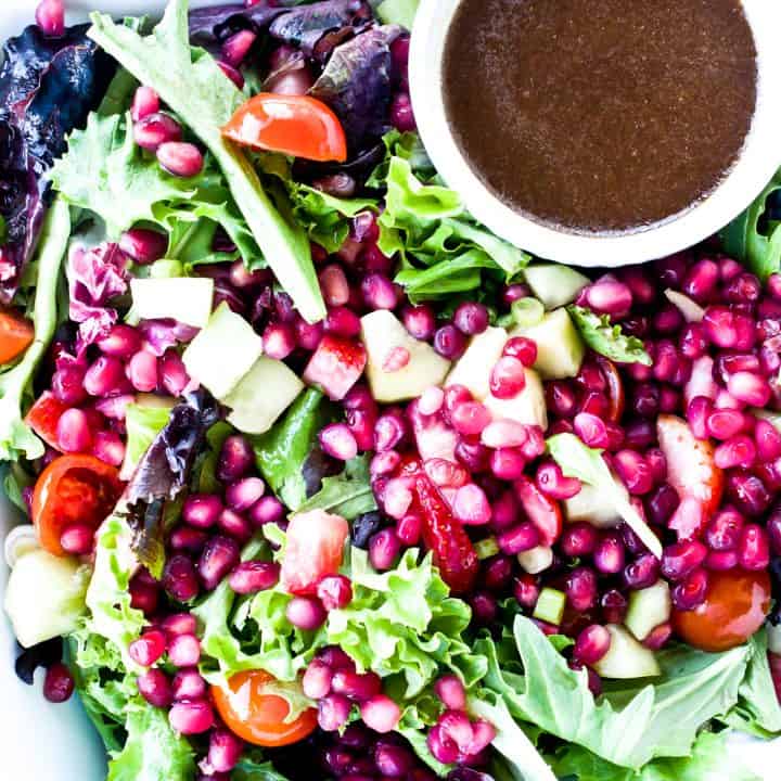 Summer Strawberry + Pomegranate Salad