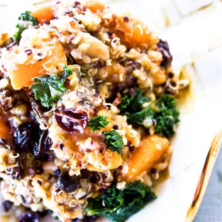 Kale + Raisin + Mushroom + Sweet Potato Quinoa