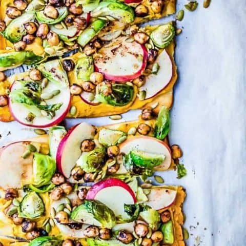 Curried Butternut Squash + Brussels Sprouts + Apple Flatbreads
