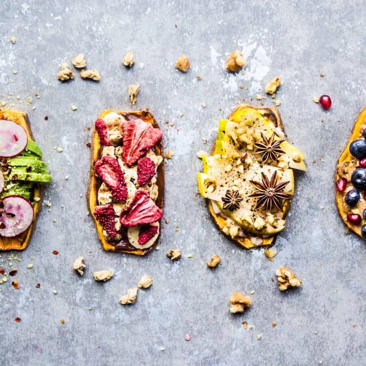 Sweet Potato Toasts- 4 Ways