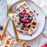 raspberry champagne waffles