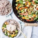30 minute stir fry with maple peanut sauce