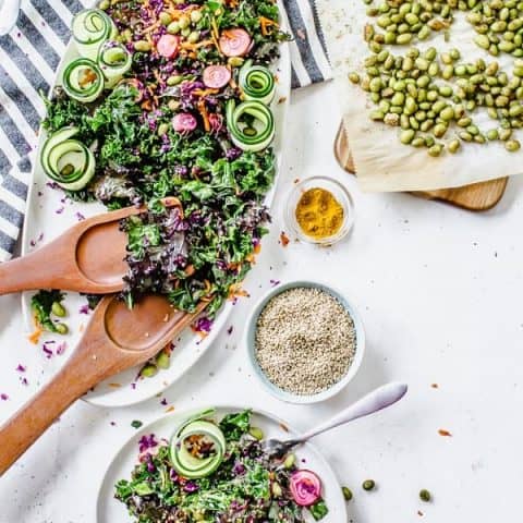3-Leaf Curried Kale Salad