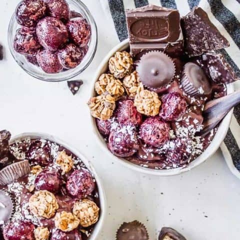 Cherry Chocolate Nice Cream Sundaes