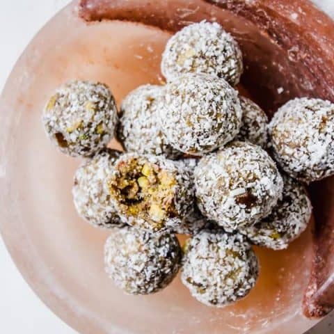 Lemon Pistachio Date Bites
