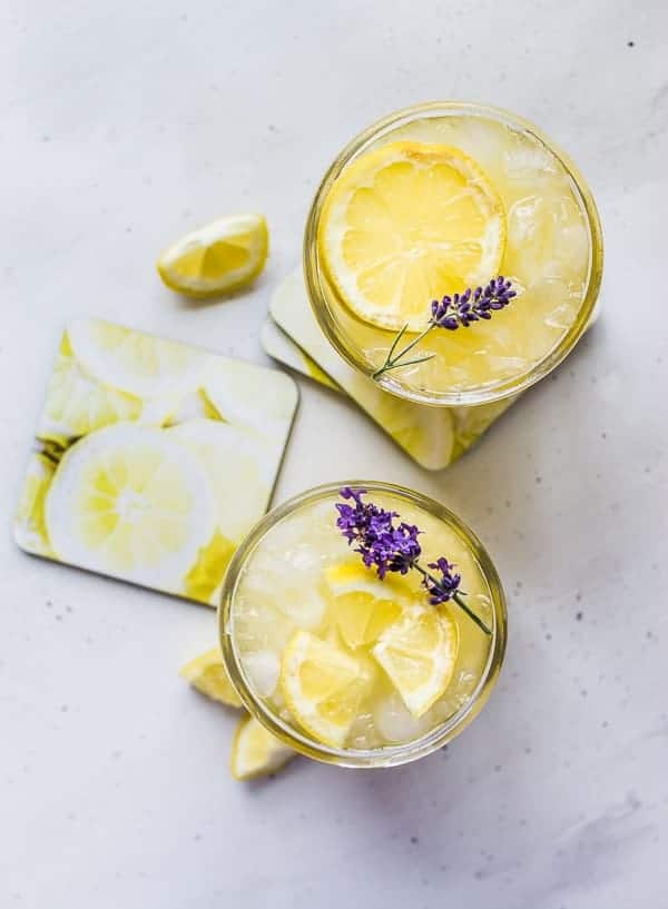 fresh squeezed mango lavender lemonade