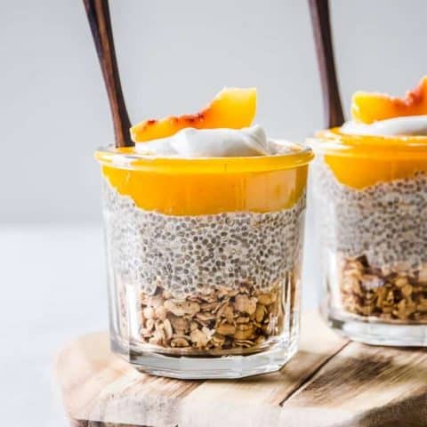 Peach Cobbler Chia Pudding