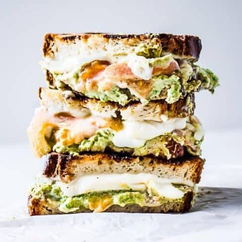 Pea Pesto Grilled Cheese (Vegan + Gluten-Free)