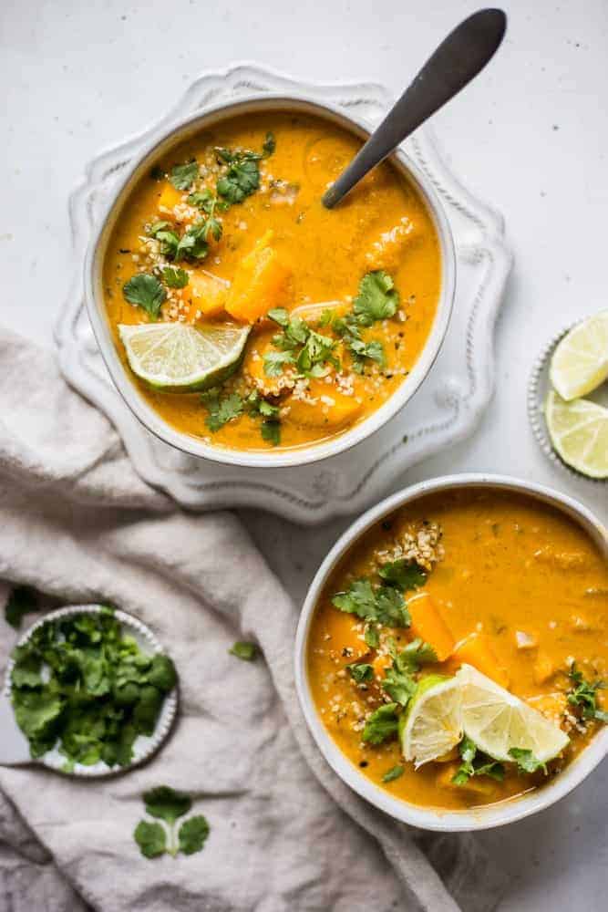 curried butternut squash and lentil soup
