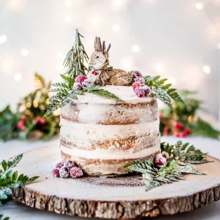 Gingerbread Cake with Cinnamon Buttercream Frosting