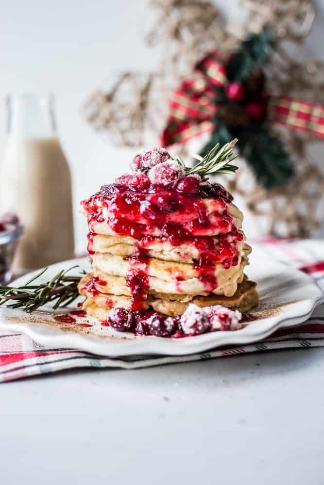 Holiday Nog Protein Pancakes