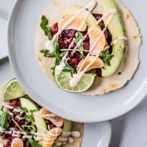 Pickled Beets + Clementine Tostadas