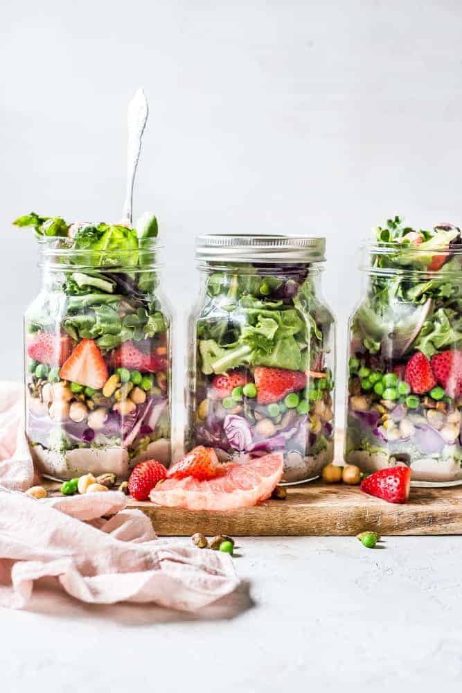 Spring Detox Salad Mason Jars