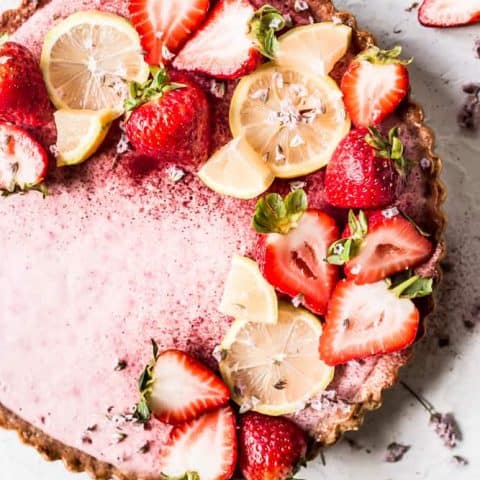 Strawberry Beet Lemonade Cheesecake (VG + GF)