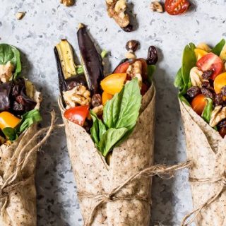 Roasted Eggplant Wraps with Walnut Ricotta