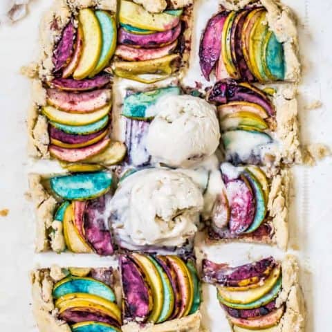 Rainbow Apple Galette