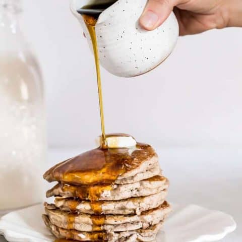 Vanilla Protein Flax Pancakes (GF + VG)