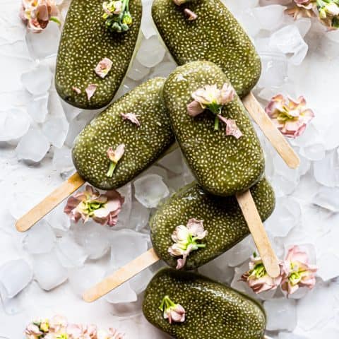 Matcha Manuka Chia Popsicles
