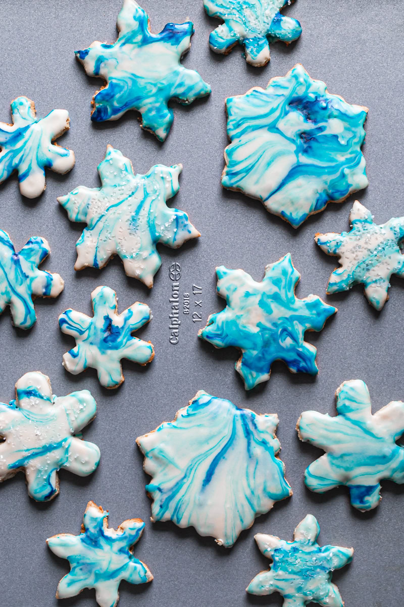 Grain-Free Marbled Snowflake Sugar Cookies-image